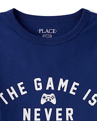 Boys Game Is Never Over Graphic Tee