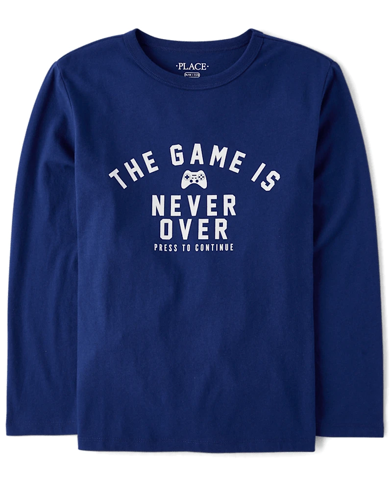 Boys Game Is Never Over Graphic Tee