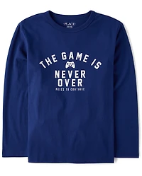Boys Game Is Never Over Graphic Tee