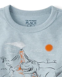 Baby And Toddler Boys Dino Mountain Graphic Tee