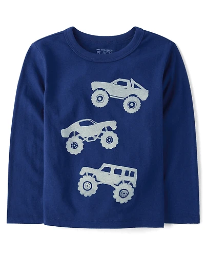 Baby And Toddler Boys Monster Truck Trio Graphic Tee
