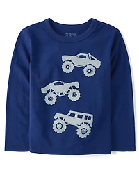 Baby And Toddler Boys Monster Truck Trio Graphic Tee