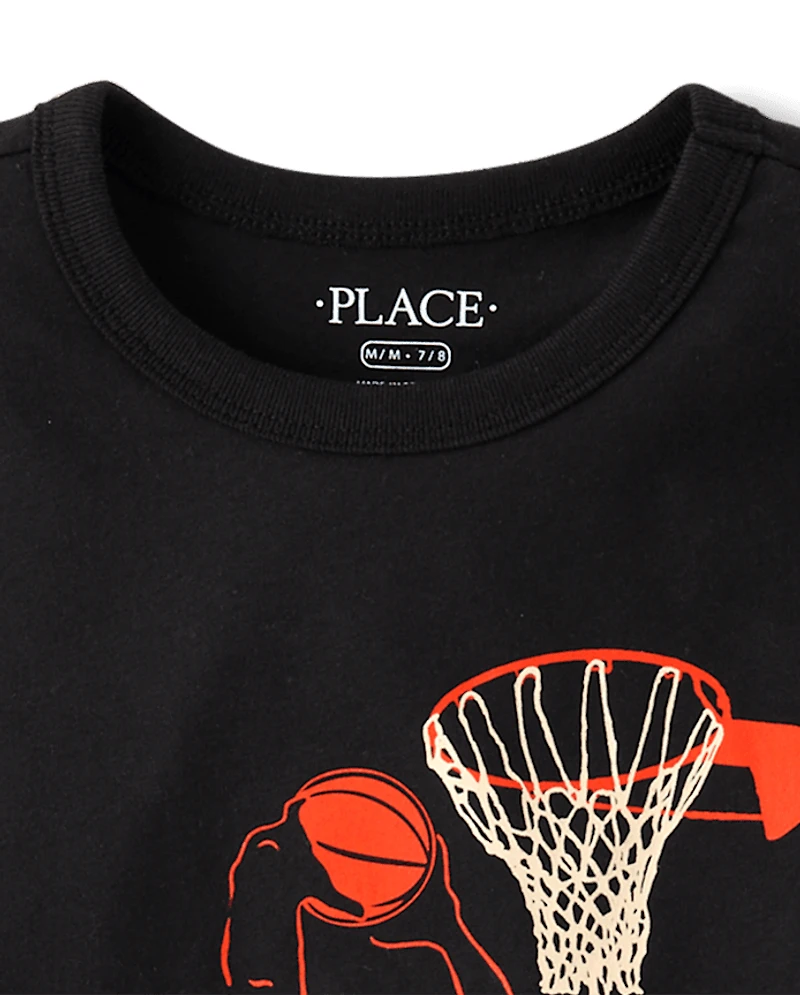 Boys Basketball Player Graphic Tee