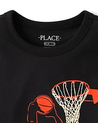 Boys Basketball Player Graphic Tee