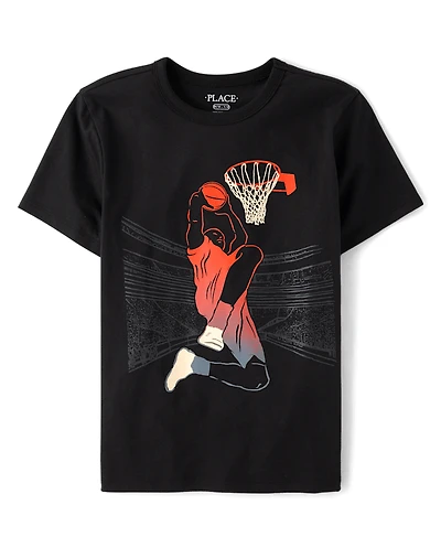Boys Basketball Player Graphic Tee