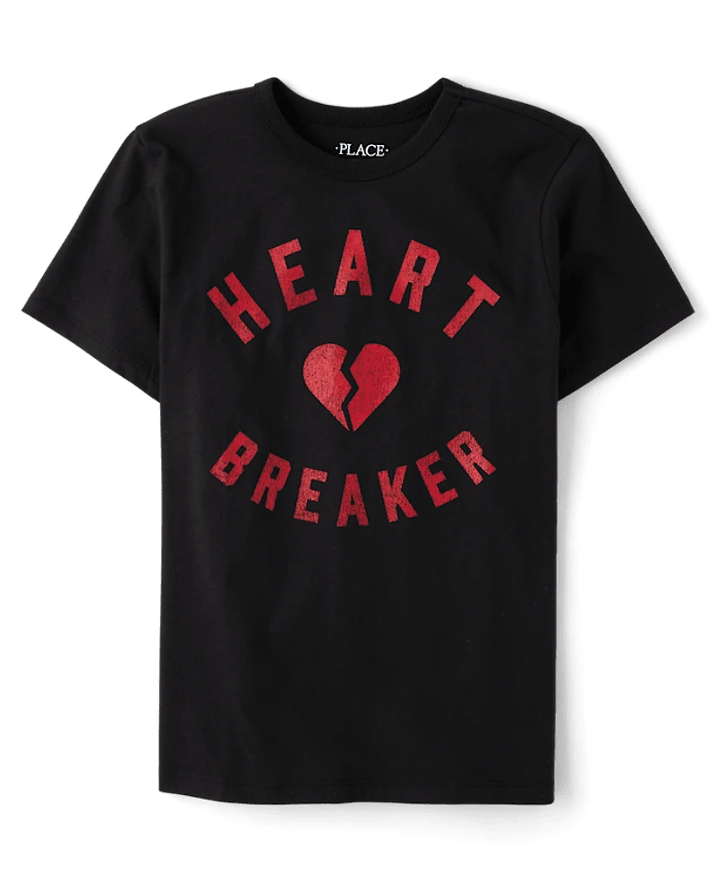 Boys Valentine's Day Heartbreaker Graphic Tee