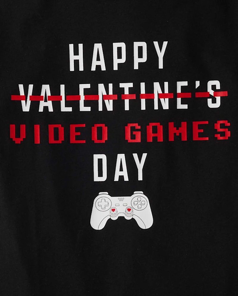 Boys Valentine's Day Video Games Graphic Tee