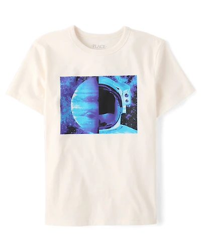 Boys Space Helmet Graphic Tee