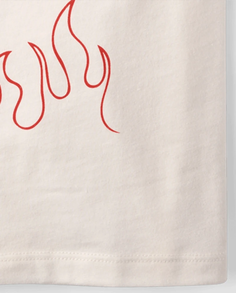 Boys Valentine's Day I'm So Fire Dragon Graphic Tee