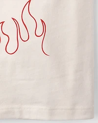 Boys Valentine's Day I'm So Fire Dragon Graphic Tee