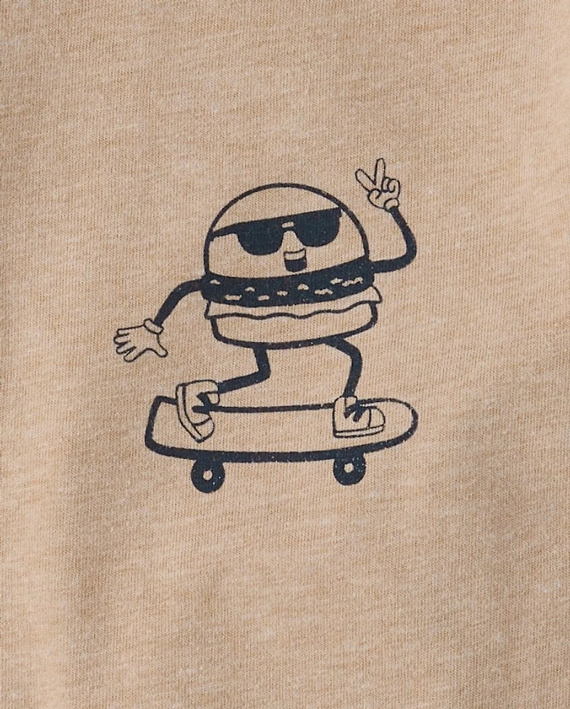 Boys Skater Burger Flip Graphic Tee