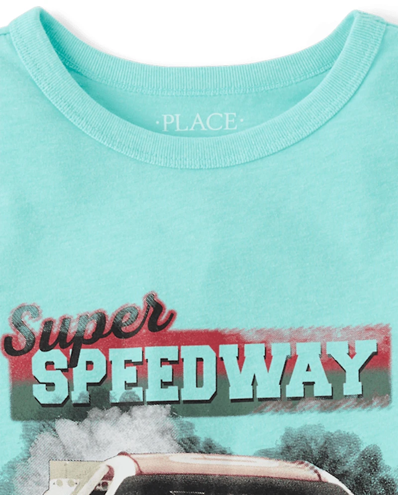 Boys Super Speedway Racecar Graphic Tee