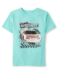 Boys Super Speedway Racecar Graphic Tee
