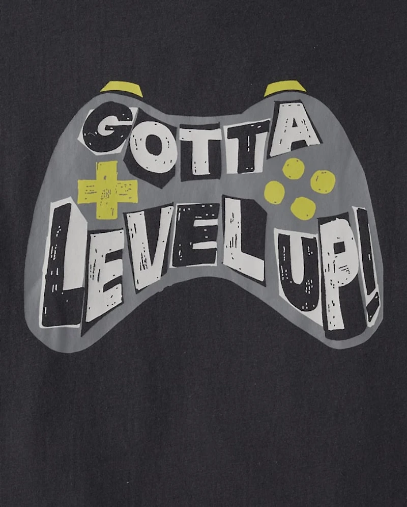 Boys Gotta Level Up Gamer Graphic Tee