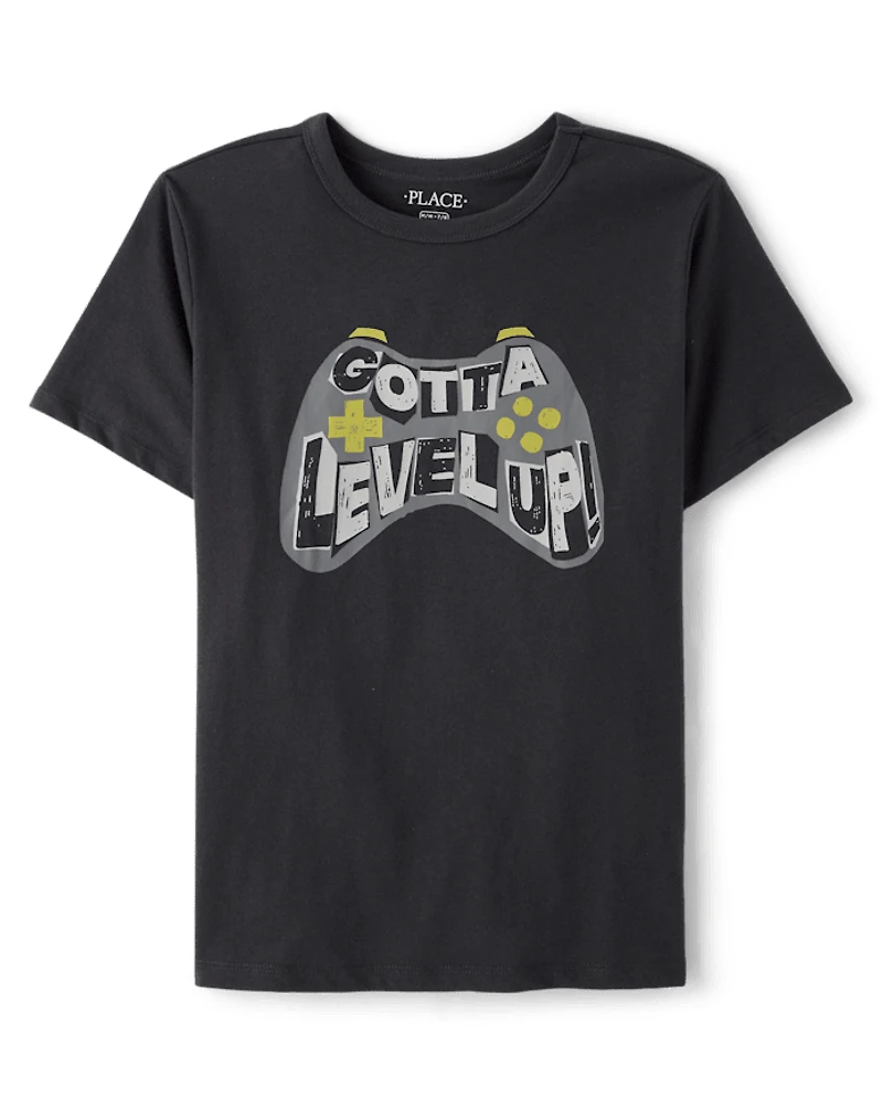 Boys Gotta Level Up Gamer Graphic Tee