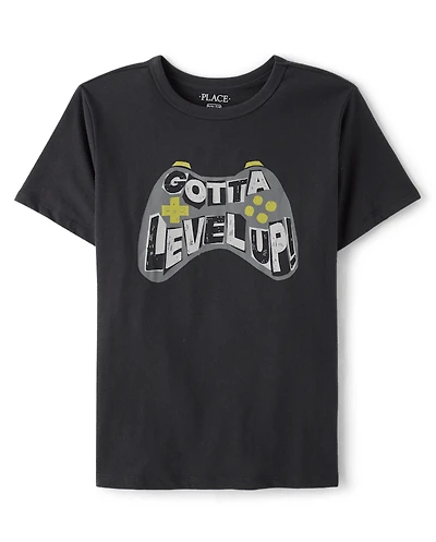 Boys Gotta Level Up Gamer Graphic Tee