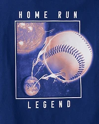 Boys Home Run Legend Baseball Graphic Tee