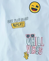 Boys Chill Vibes Doodle Graphic Tee
