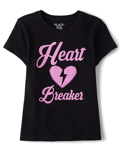Girls Valentine's Day Heartbreaker Graphic Tee