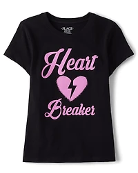 Girls Valentine's Day Heartbreaker Graphic Tee