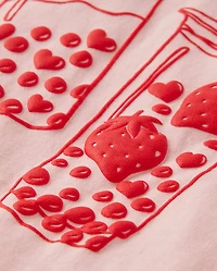 Girls Valentine's Day Boba Love Graphic Tee