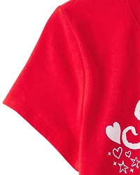 Girls Valentine's Day Sweet Doodles Graphic Tee