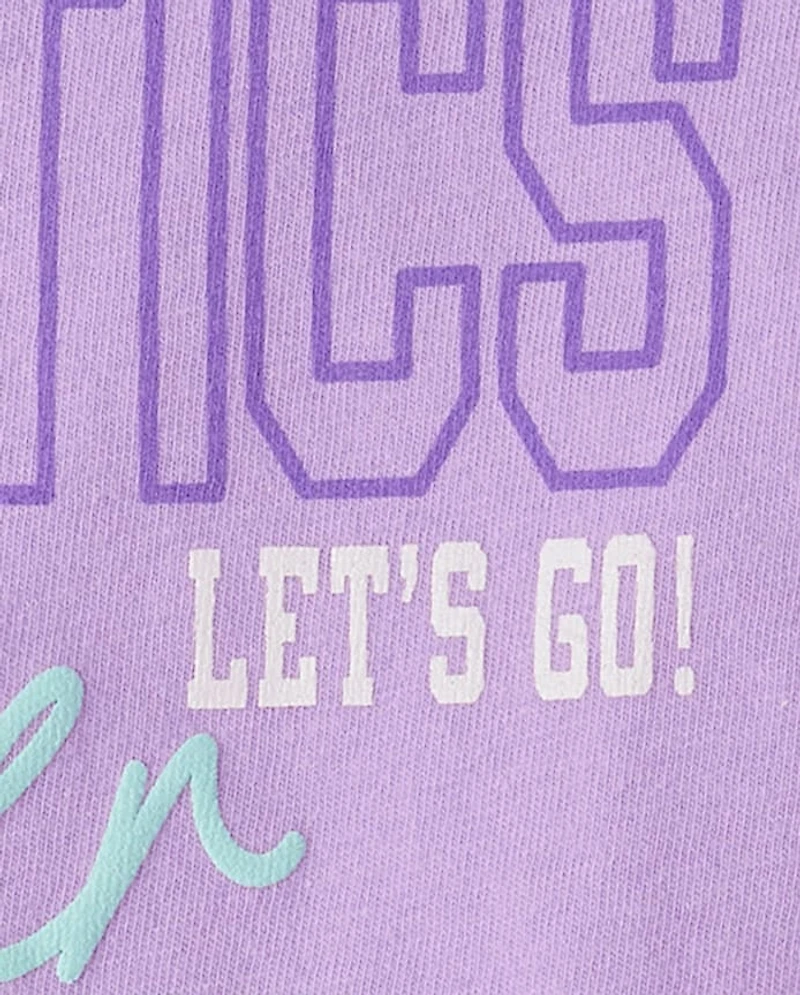 Girls Gymnastics Forever Puff Print Graphic Tee