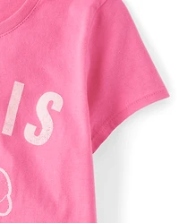 Girls Paris Je T'aime Croissant Graphic Tee