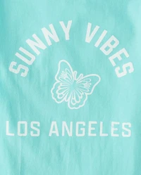 Girls Sunny Vibes Los Angeles Graphic Tee