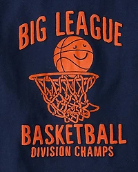 Baby And Toddler Boys Big League Basketball Puff Print Graphic Tee