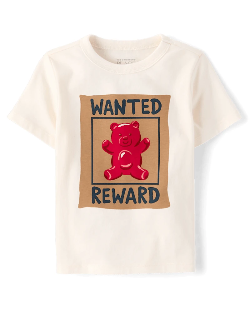 Baby And Toddler Boys Wanted Bear Graphic Tee