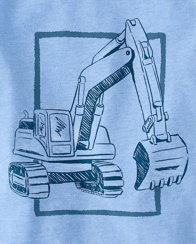 Baby And Toddler Boys Excavator Graphic Tee