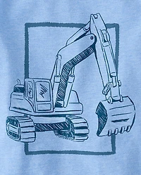 Baby And Toddler Boys Excavator Graphic Tee
