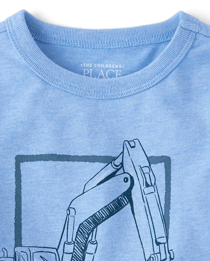 Baby And Toddler Boys Excavator Graphic Tee