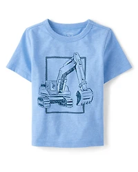 Baby And Toddler Boys Excavator Graphic Tee
