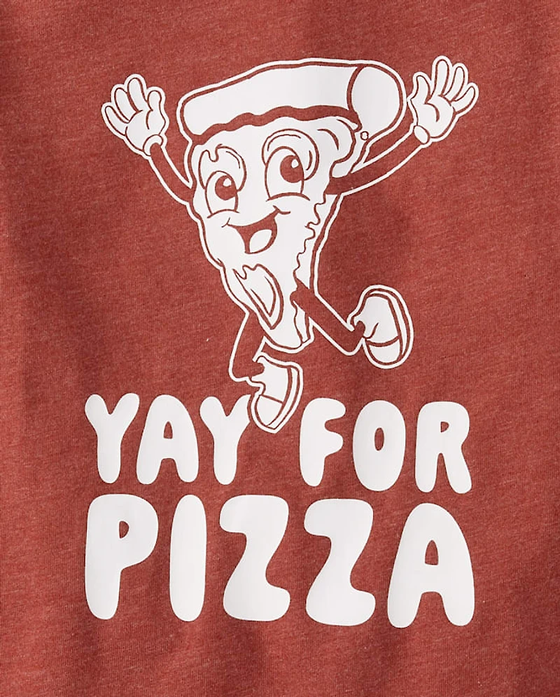 Baby And Toddler Boys Yay For Pizza Graphic Tee