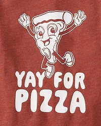 Baby And Toddler Boys Yay For Pizza Graphic Tee