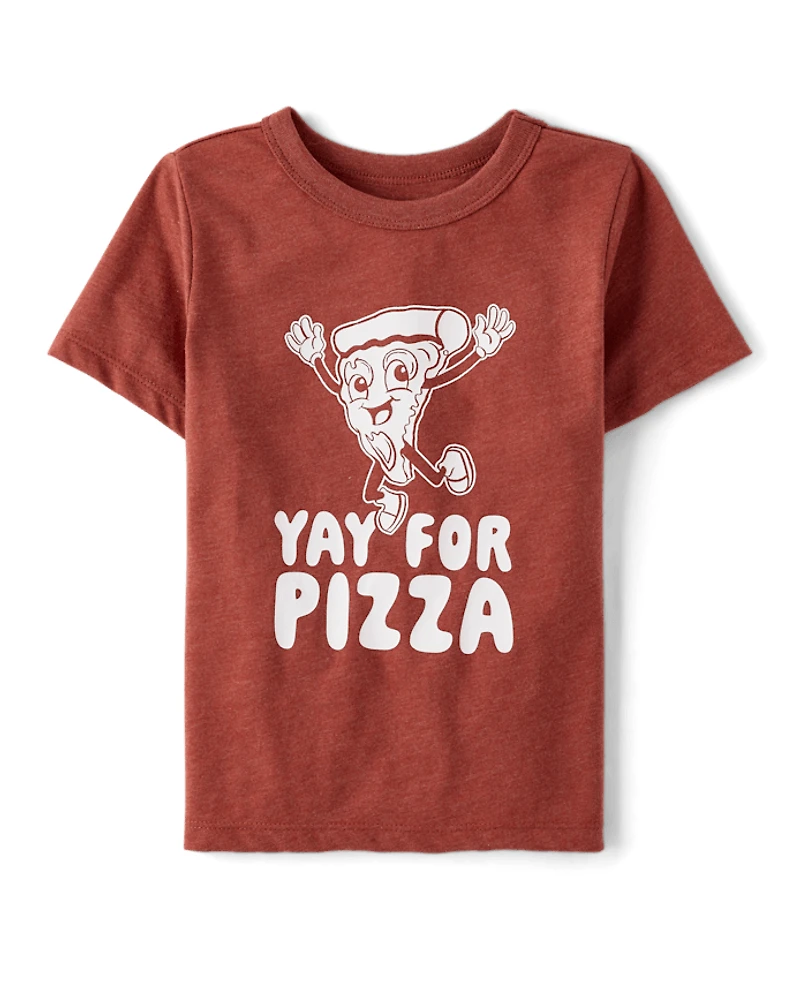 Baby And Toddler Boys Yay For Pizza Graphic Tee