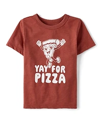 Baby And Toddler Boys Yay For Pizza Graphic Tee