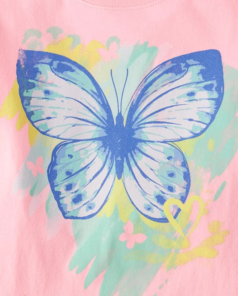 Girls Butterfly Graphic Tee