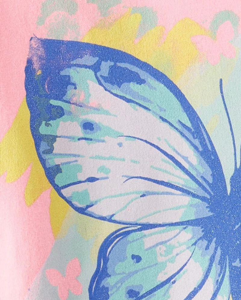 Girls Butterfly Graphic Tee