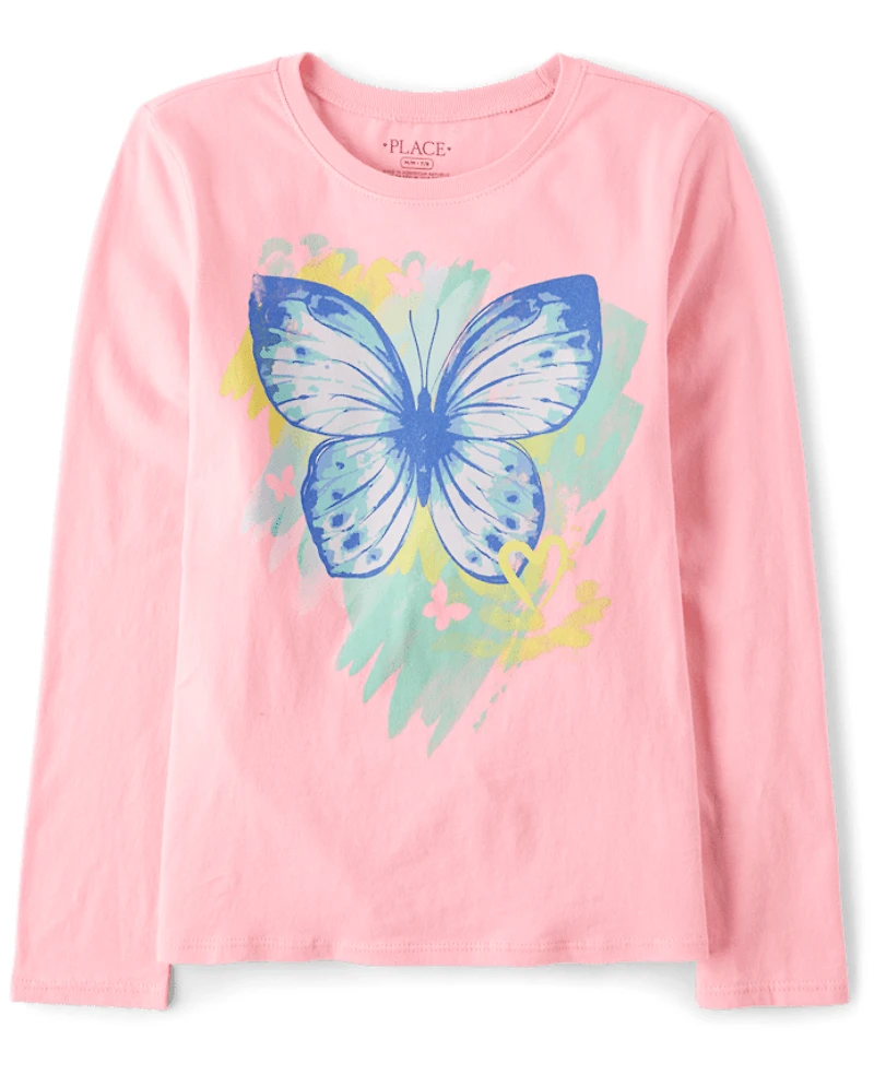 Girls Butterfly Graphic Tee