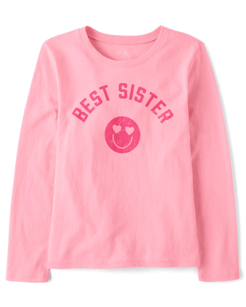 Girls Best Sister Graphic Tee