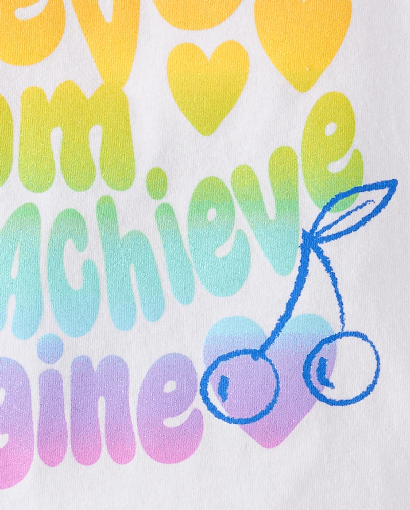 Girls Positive Words Graphic Tee