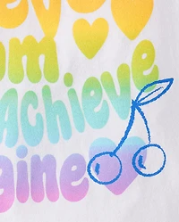 Girls Positive Words Graphic Tee