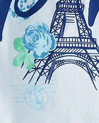 Girls Paris Blues Graphic Tee