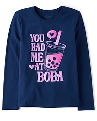 Girls You Had Me At Boba Graphic Tee