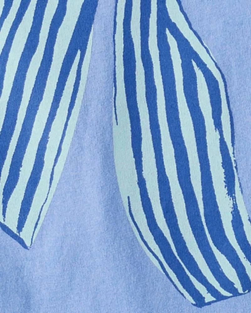 T-shirt graphique à nœud pour fille