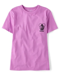 Girls Cupcake World Tour Front And Back Oversized Graphic Tee