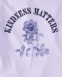 Girls Kindness Club Puff Print Front And Back Oversized Graphic Tee